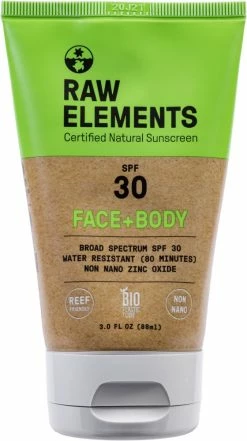 Raw Elements Face + Body SPF 30 Sunscreen Tube - 3 oz.