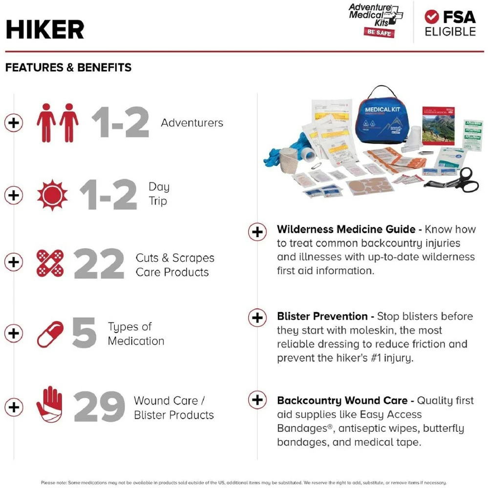 Adventure Medical Kits Mountain Series Hiker Medical Kit 10 Adventure Medical Kits Mountain Series Hiker Medical Kit - Image 10