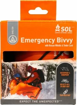 SOL Emergency Bivvy with Rescue Whistle and Tinder Cord