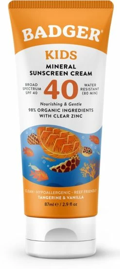 Badger SPF 40 Kids' Mineral Sunscreen Cream - 2.9 fl. oz.