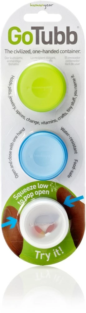 humangear GoTubb Small Containers - Package of 3 1 humangear GoTubb Small Containers - Package of 3