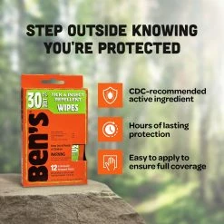 Ben's Insect Repellent Wipes - 30 Percent DEET - Package of 12 -Cheap Health & Safety Store 69c0e3bc fd3d 4938 a7fa ca3c09d6396c