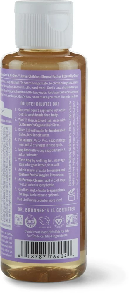 Dr. Bronner's Organic Liquid Soap - 4 oz. 2 Dr. Bronner's Organic Liquid Soap - 4 oz. - Image 2