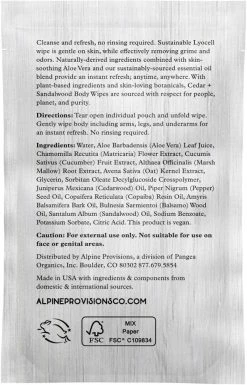 Alpine Provisions Body Wipes -Cheap Health & Safety Store dedce767 87db 45ab be5c fe56eba05ba5