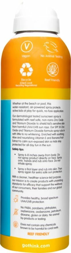 Thinksport Kids' All Sheer Mineral SPF 50 Sunscreen Spray -Cheap Health & Safety Store ebcb88cd d920 4d53 84b7 5cc8c664cddf